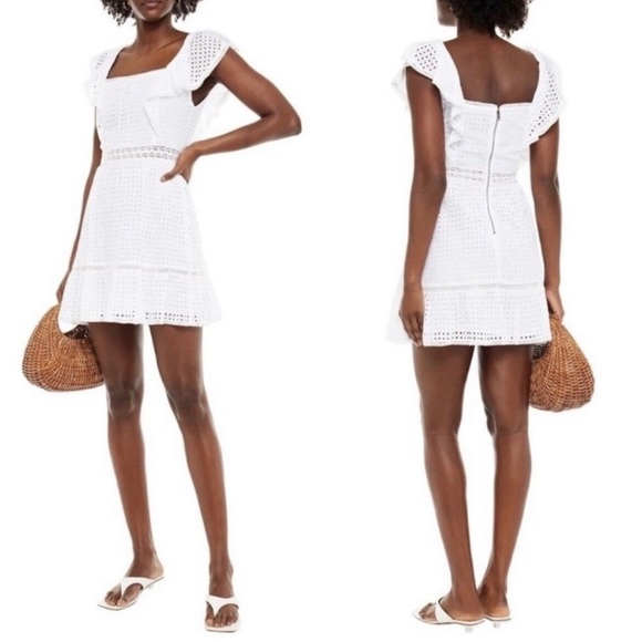 Alice + Olivia Dresses & Skirts - White Alice and Olivia eyelet dress size 10